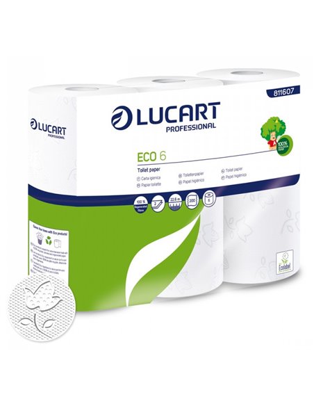 Papier Toilette Blanc  6 Rouleaux Ecolabel Européen - LUCART - Equipe Ton camping-car