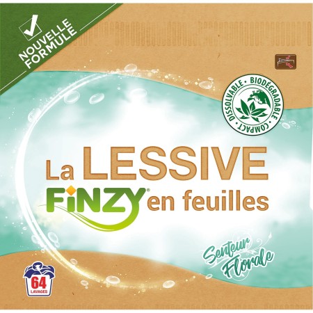lessive en feuilles 64 lavages - finzy 3760215750011