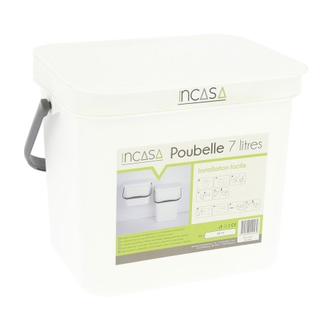 poubelle à suspendre 7 litres blanche - incasa INCASA3700628229469