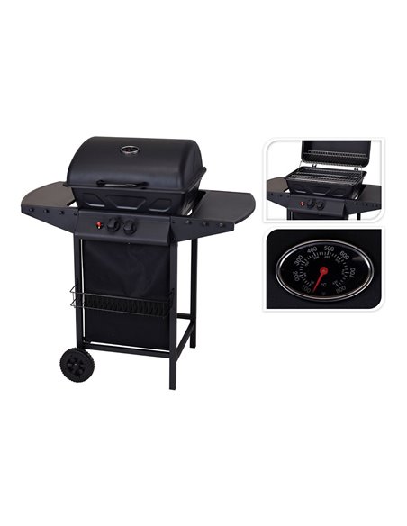 Barbecue À Gaz 2 Bruleurs 100x55x97cm Waggan - Equipe Ton camping-car