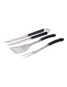 Set 3 Outils Pour Barbecue Edm Pvc/Inox. Couleur Noire - Equipe Ton camping-car - 8719202892758