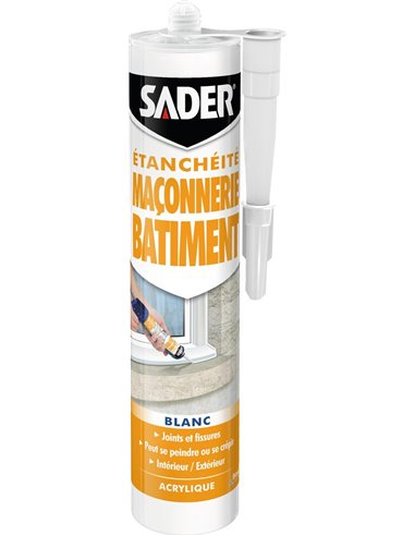 SADER Mastic maçonnerie NEW_280ml_blanc - SADER - Equipe Ton camping-car - 3549212482022