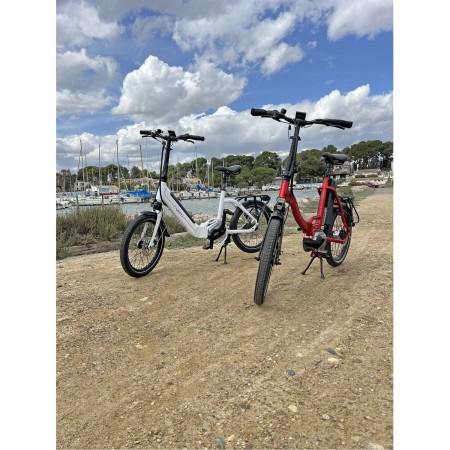 vélo à assistance électrique pliant muzy 20 blanc 11ah - vepli 3700628271338