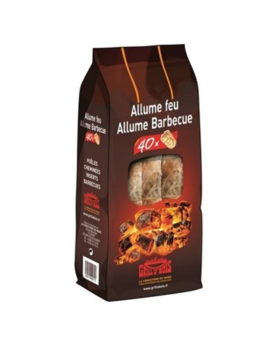 Sachet Allume Feu Et Barbecue40pces - GRILL O'BOIS - Equipe Ton camping-car - 3390770000773