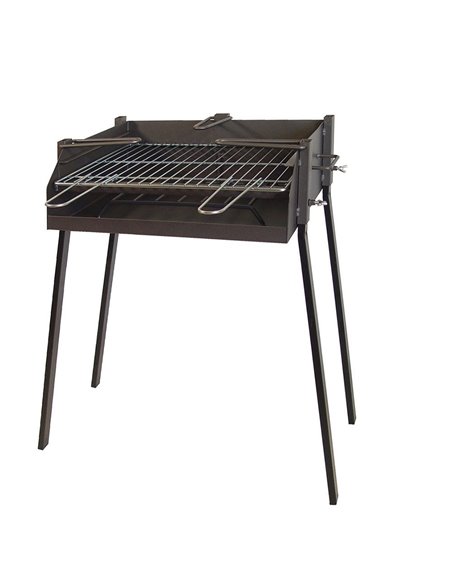 Barbecue Carré Avec Support Pour Paella 50x40x75cm. Imex El Zorro - Equipe Ton camping-car