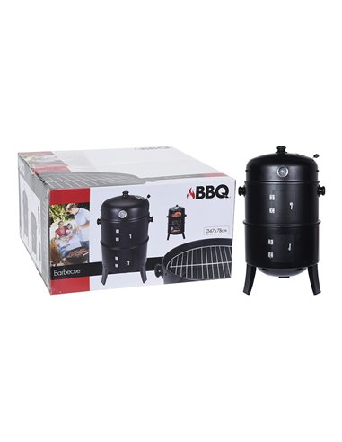 Barbecue Baril Pour Fumer Couleur Noire Bbq - Equipe Ton camping-car - 8720573178624