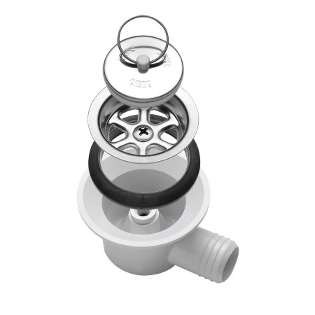 bonde à siphon sortie coudée pour tuyau 20 mm - smev Smev4015704176797