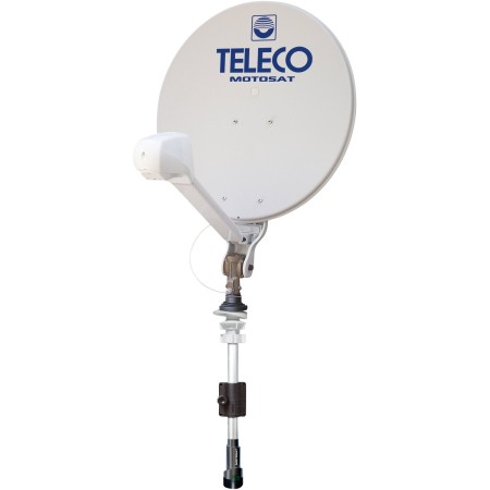 antenne satellite manuelle voyager motosat seule 50 cm - mât long - teleco Teleco