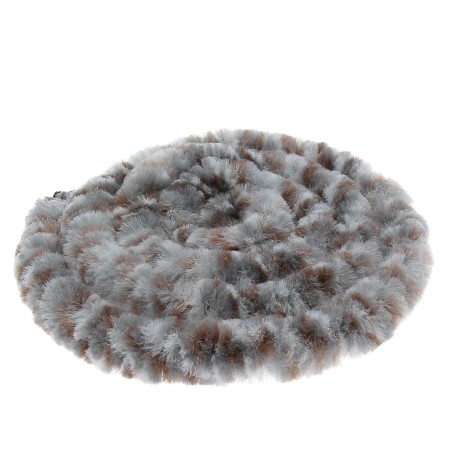 rideaux de porte chenille tricolore marron / blanc / gris 56 x 185 cm - incasa INCASA3700628230267