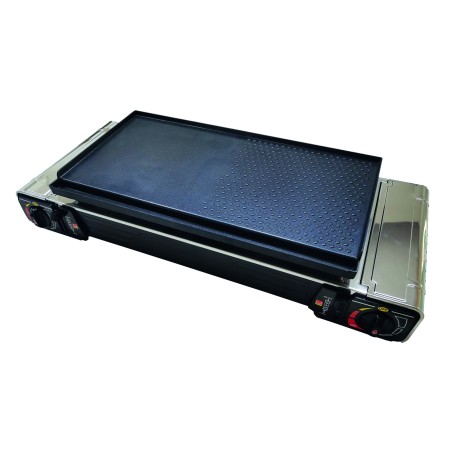 Plancha / Grill pour réchaud à gaz portable 2 feux - INCASA  Générique3700628255352
