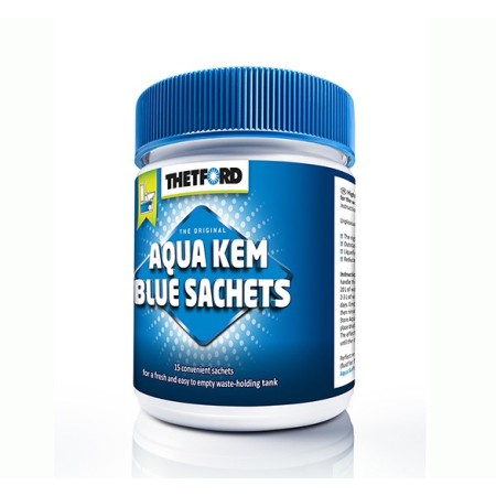 Additif WC chimique Aqua Kem Blue, boite de 15 sachets Thetford8710315030723