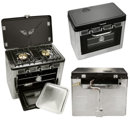 Combiné four / réchaud 2 feux de camping – INCASA INCASA3700628255277