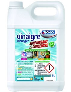 Vinaigre D'alcool ménager 14°  Bidon 5 litres - ONYX - Equipe Ton camping-car - 3183940505433