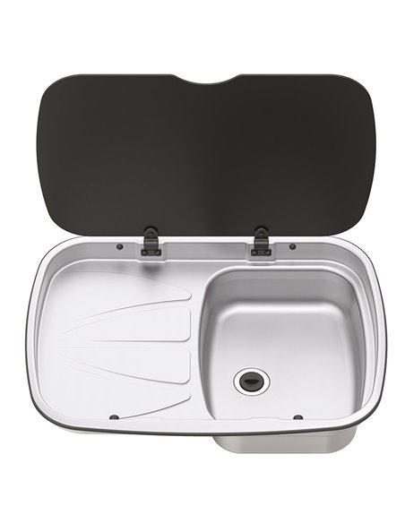 Evier couvercle Argent Sink Version gauche - Thetford - Equipe Ton camping-car