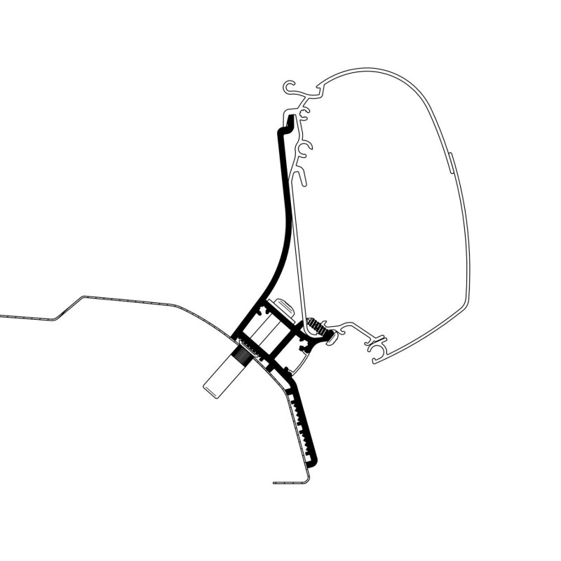 adaptateur de stores ducato h2 toit relevable 3,15 m - thule Thule5415182058704