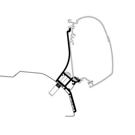 adaptateur de stores ducato h2 toit relevable 4,00 m - thule Thule5415182058285