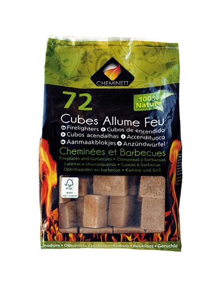 Allume Feu Barbecue Sachet De 72 Cubes Cross - Equipe Ton camping-car