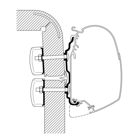 adaptateur de stores hymer 2016- hymercamp 6,00 m - thule Thule5415182001113