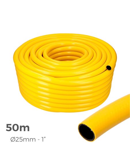 Tuyau Agricole Jaune Ø Intérieur 25mm Ø Extérieur 31mm (1'') Rouleau 50m Edm - Equipe Ton camping-car - 8425998741322