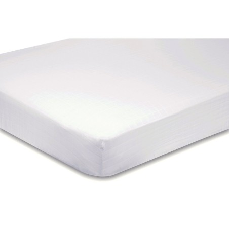 draps de rechange pour prêt-à-dormir uni blanc 130 x 200 cm coupe à droite 3700628218524
