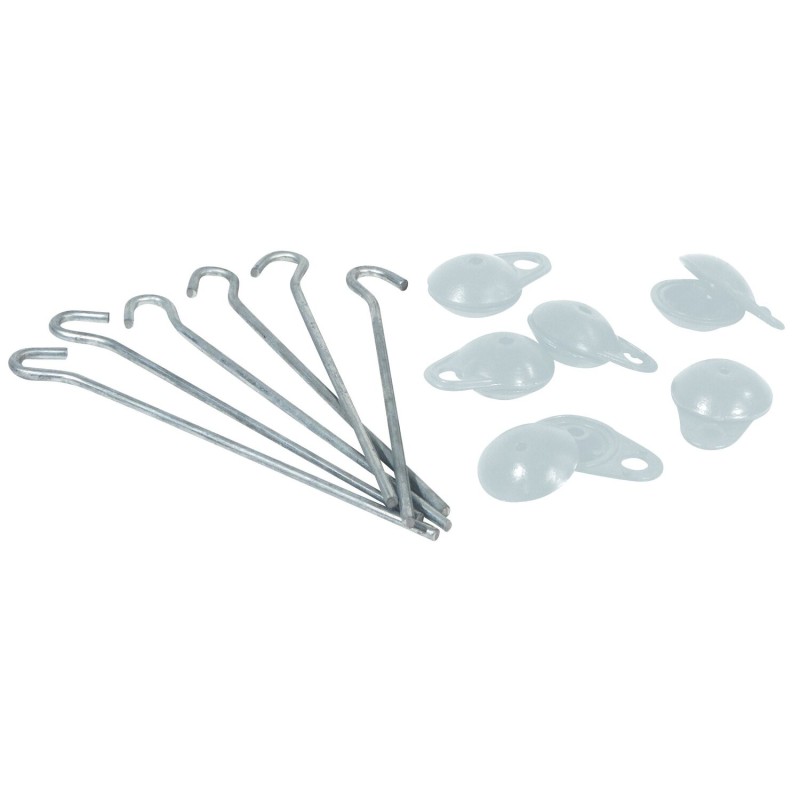 oeillets + piquets de fixation au sol - gris - arisol Arisol3700628274735