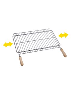 Grille De Barbecue Longueur Extensible 70x40cm Acier Zingué - Equipe Ton camping-car - 8423171027263