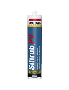 Mastic silicone vitrerie silirub pv 300 ml transparent - SOUDAL - Equipe Ton camping-car - 5411183095335