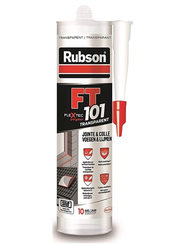 Mastic Ft101 Transparent    280ml - RUBSON - Equipe Ton camping-car