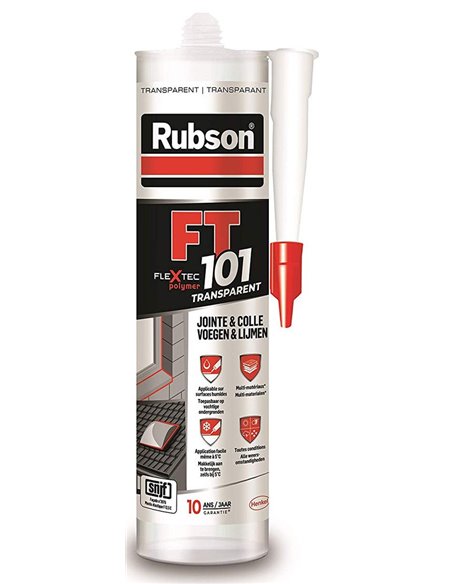 Mastic Ft101 Transparent    280ml - RUBSON - Equipe Ton camping-car