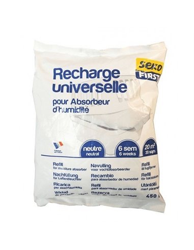 Recharge pour absorbeur d'humidité sachet first 450g neutre - SODEPAC - Equipe Ton camping-car - 3240211008878