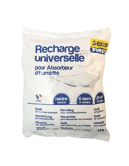 Recharge pour absorbeur d'humidité sachet first 450g neutre - SODEPAC - Equipe Ton camping-car - 3240211008878