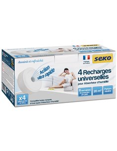 Recharges Galet pour absorbeur d'humidité 4x500g neutre - SEKO - Equipe Ton camping-car - 3240211010376