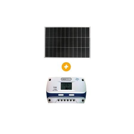 pack panneau solaire e-ssential + régulateur pwm panneau 130w / régulateur 10a 