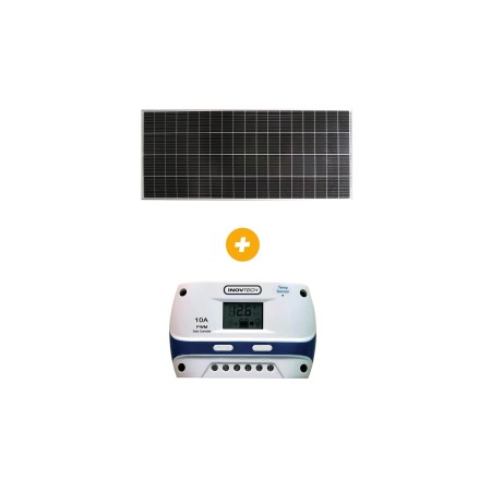 pack panneau solaire e-ssential + régulateur pwm panneau 155w / régulateur 10a 