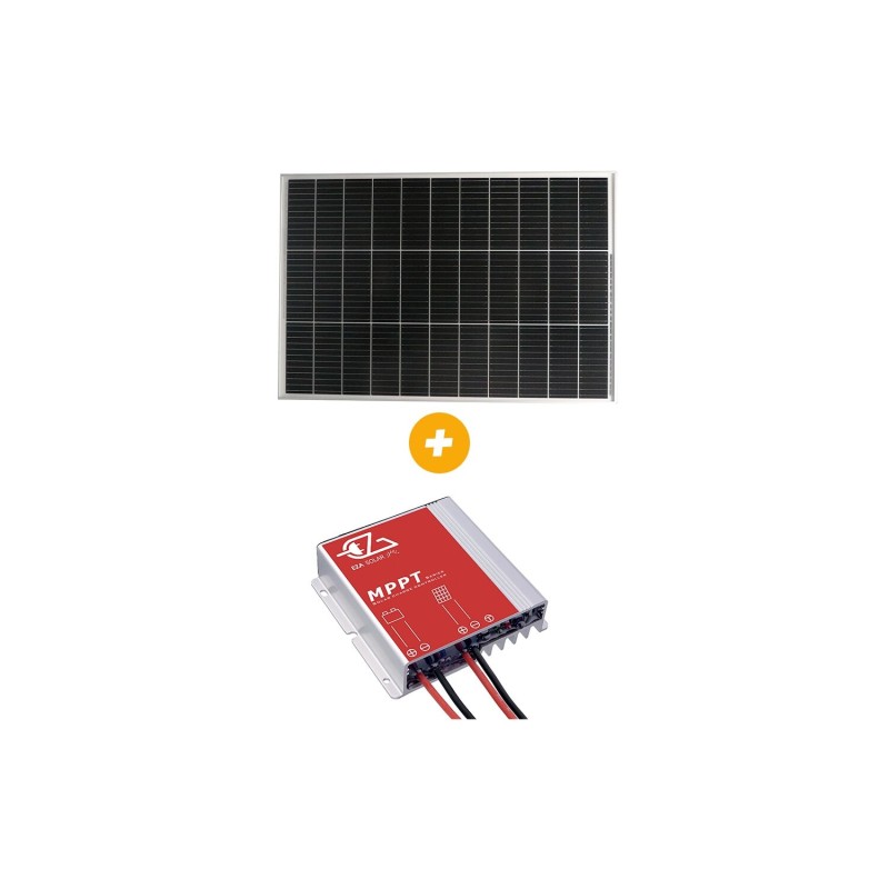 pack panneau solaire e-ssential + régulateur mppt panneau 130w / régulateur 10a - eza EZA