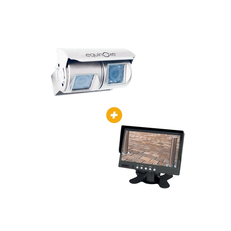 pack caméra + ecran - caméra filaire double optique blanche 18 leds - inovtech Inovtech