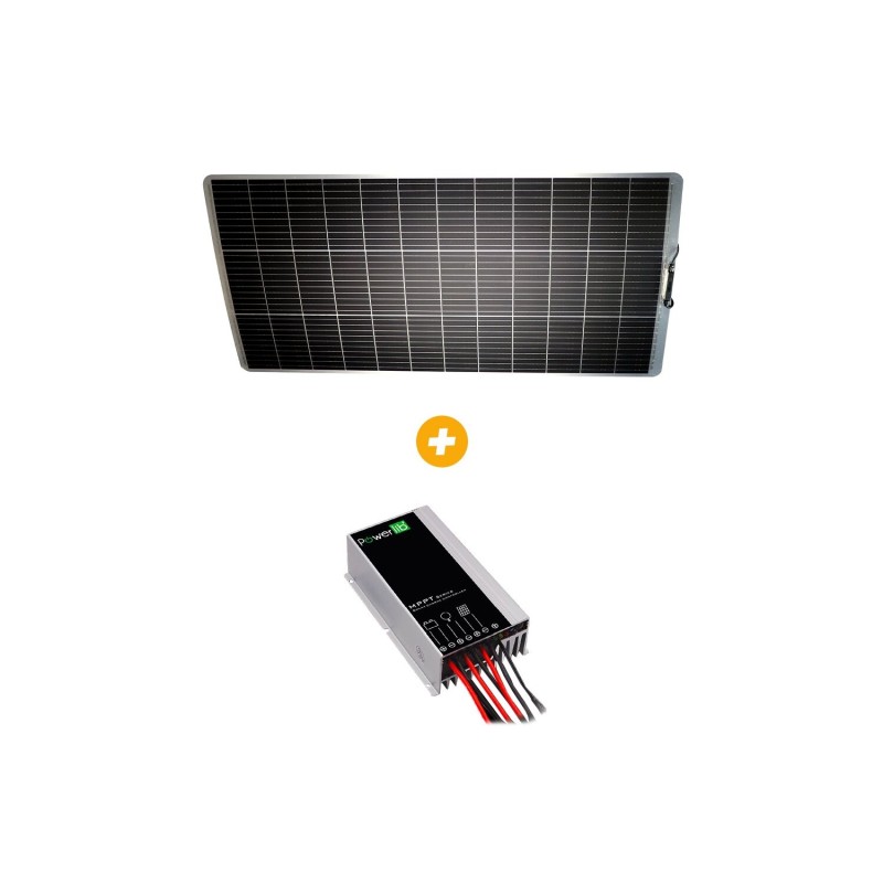 pack panneau solaire semi-flex perc + régulateur mppt panneau 180w / régulateur 10a - eza EZA