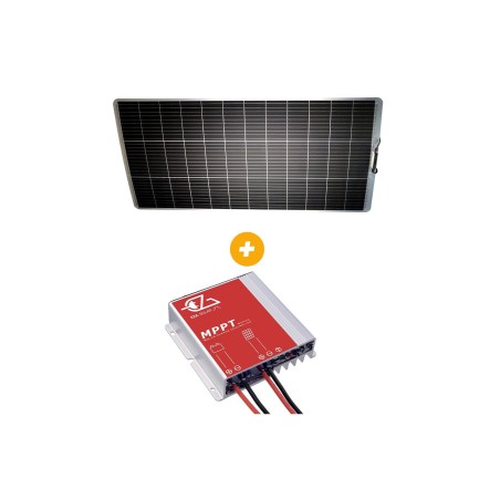 pack panneau solaire semi-flex perc + régulateur mppt panneau 140w / régulateur 10a - eza EZA