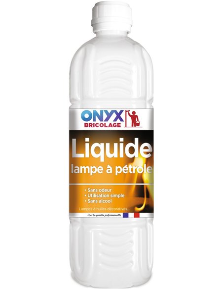 Liquide pour lampe à pétrole  neutre flacon 1 litre - ONYX - Equipe Ton camping-car