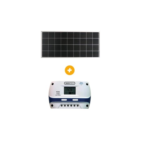 pack panneau solaire e-ssential + régulateur pwm panneau 90w / régulateur 10a 
