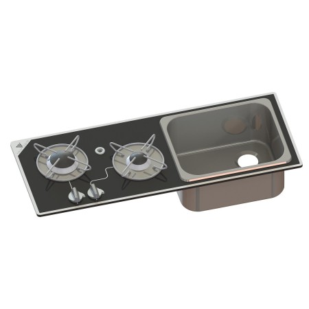 combiné réchaud à gaz 2 feux + évier encastrable en verre crystal 765x334 - navy load 8057204294997