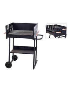 Barbecue Rectangulaire En Fer 60x46x93cm - Equipe Ton camping-car - 8719987438141