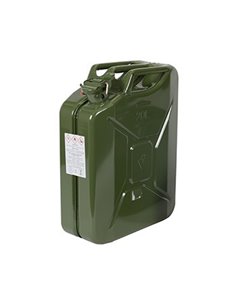 Jerrican métallique 20 litres. Peinture extérieure à la poudre couleur vert armée. Traitement intéri - Equipe Ton camping-car