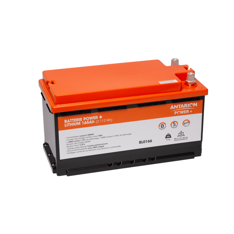 batterie lithium 165ah power + antarion connectã©e - antarion power +