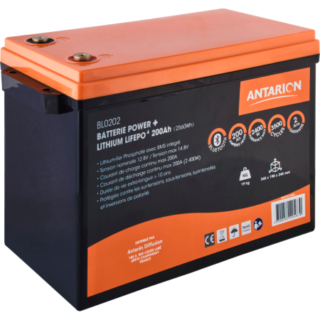 batterie lithium 210ah power + antarion connectã©e - antarion power +