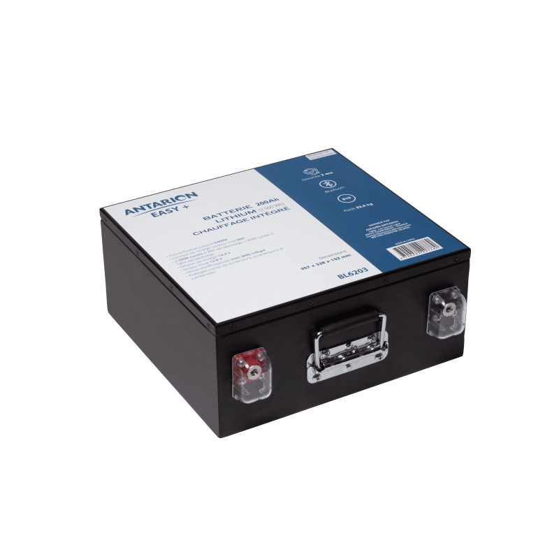 batterie lithium 200ah easy + antarion connectã©e slim avec chauffage - antarion easy +