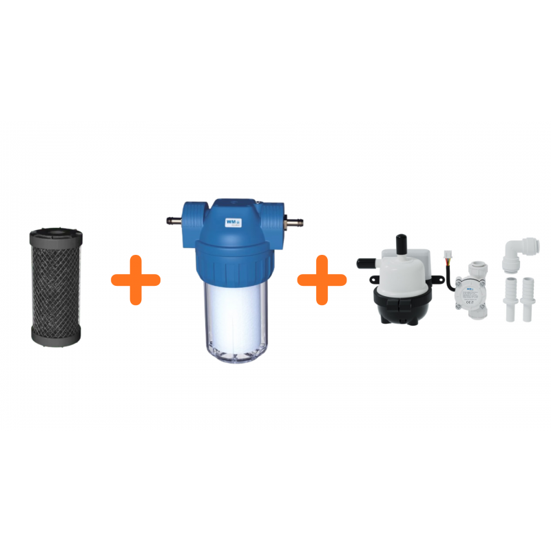 kit unite uv-c led uv-8 eco + filtre ã  charbon - wm aquatec