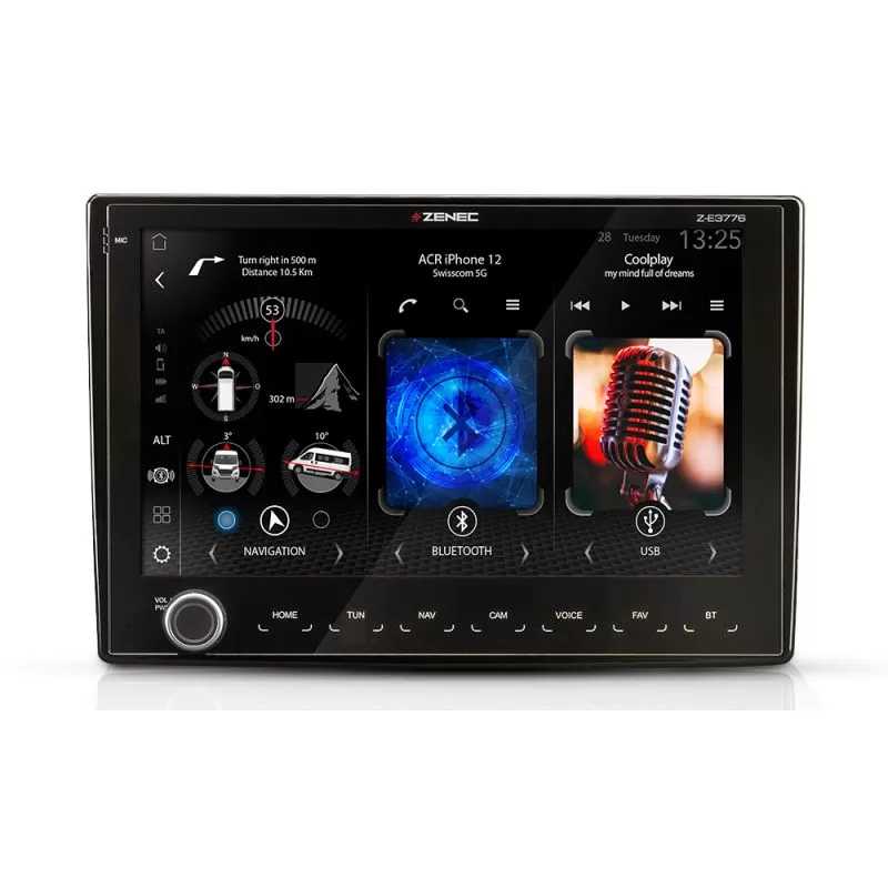 multimã©dia 9'' 2-din zenec z-e3776 - zenec