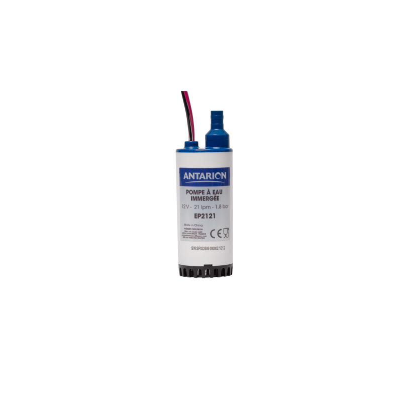 pompe immergã©e avec valve anti-retour 21l/min (1.8 bar) avec valve anti-retour - antarion bleu