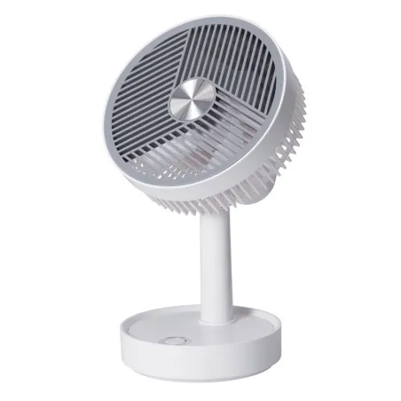 Ventilateur Table Rechargeable BASICS Blanc Gris 3 Vitesses